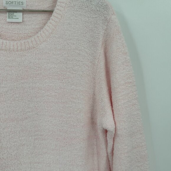 Softies Marshmallow Crew Neck Lounger Pajama Gown w Pockets sz S/M Blush Pink* - Picture 8 of 9